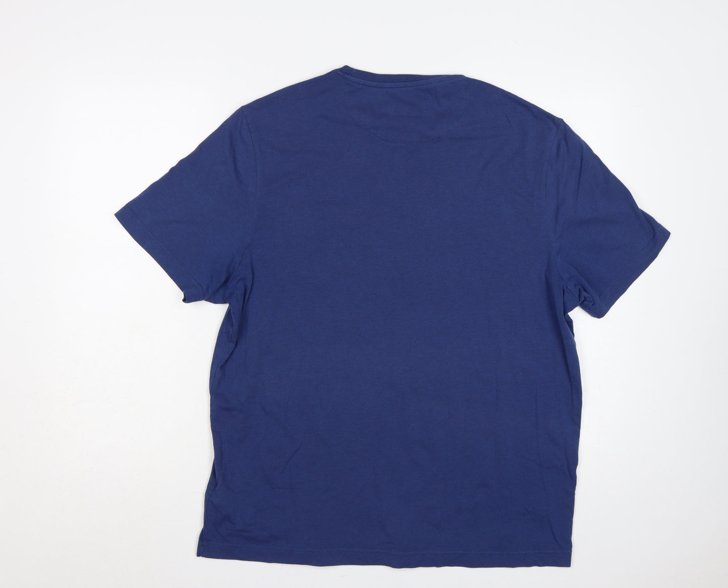 Farah 1920 Men’s Blue L Crew Neck Pocket Logo T-Shirt