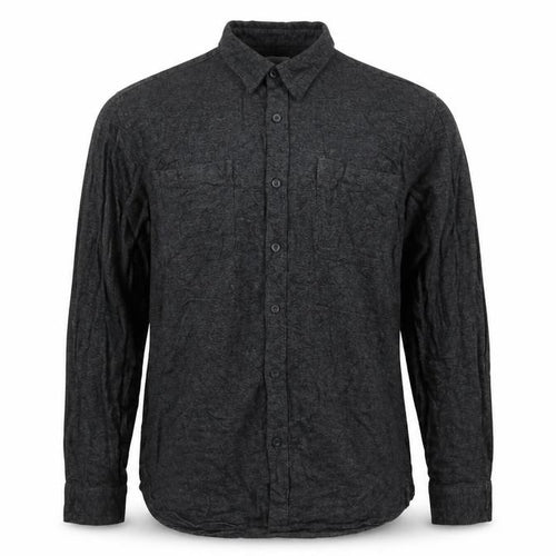 Country Coast Men's Grey XL Brushed Flannel Button-Up Shirt