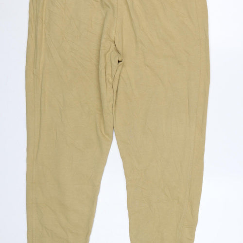 The North Face Men’s Beige L Cotton Fleece Jogger Trousers Logo