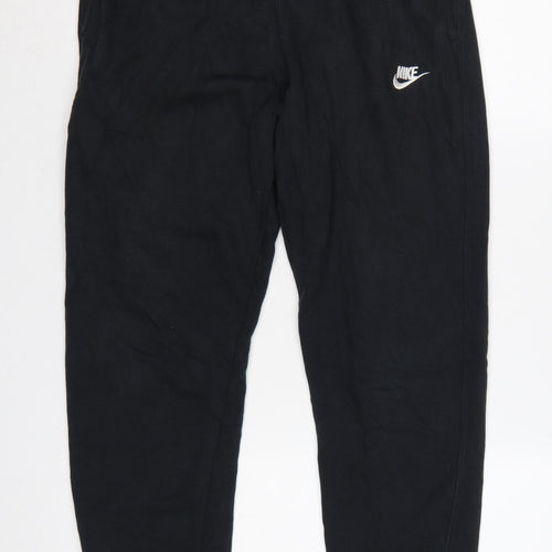 Nike Men’s Black M Fleece Sweatpants Joggers Logo Elastic Waist
