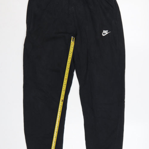 Nike Men’s Black M Fleece Sweatpants Joggers Logo Elastic Waist