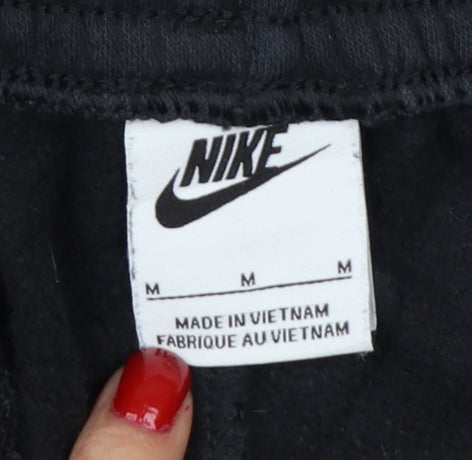 Nike Men’s Black M Fleece Sweatpants Joggers Logo Elastic Waist