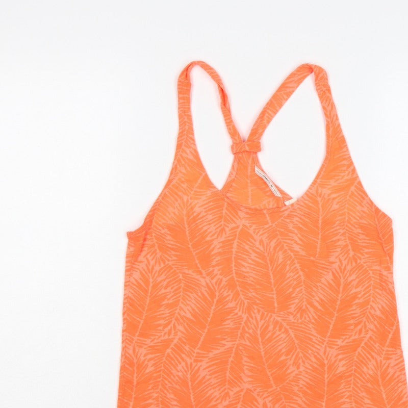 O'Neill Women Orange UK 10 Racerback Tropical Print Camisole Tank Top