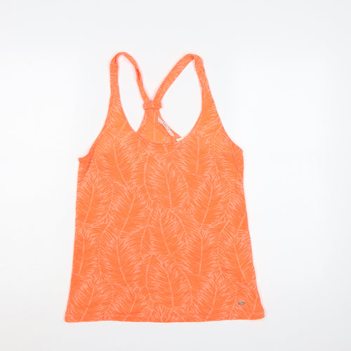 O'Neill Women Orange UK 10 Racerback Tropical Print Camisole Tank Top