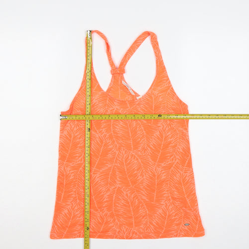 O'Neill Women Orange UK 10 Racerback Tropical Print Camisole Tank Top