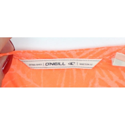 O'Neill Women Orange UK 10 Racerback Tropical Print Camisole Tank Top