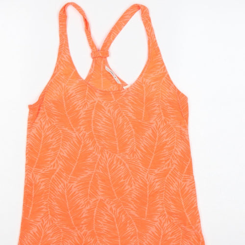 O'Neill Women Orange UK 10 Racerback Tropical Print Camisole Tank Top