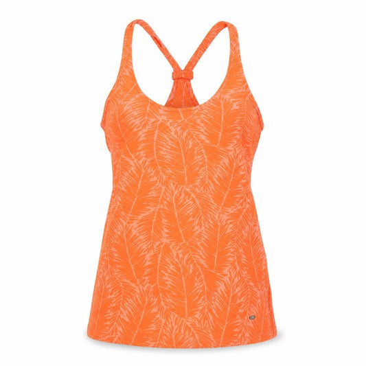 O'Neill Women Orange UK 10 Racerback Tropical Print Camisole Tank Top