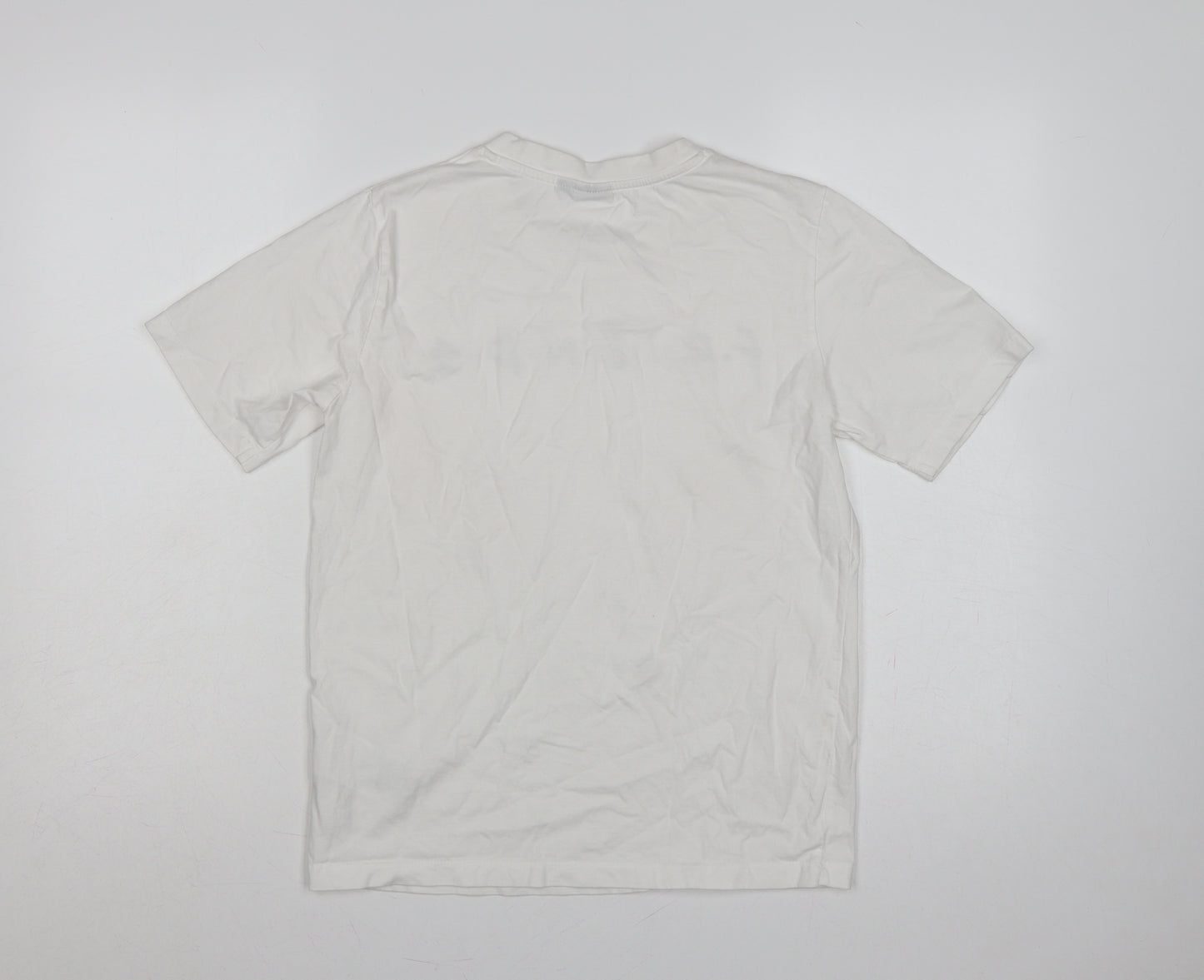 LMTD Women White S Friends Logo Jersey T-Shirt Short Sleeve