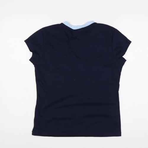 La Gear Teens Blue UK 16 V-Neck Short Sleeve Basic T-Shirt