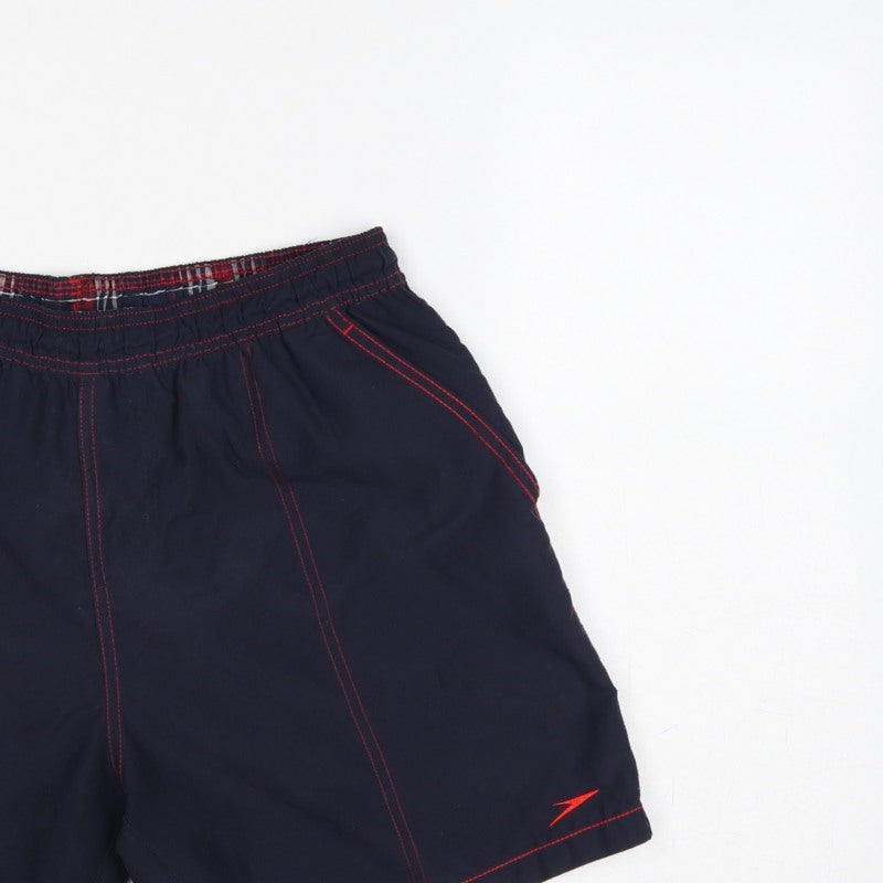 Speedo Men’s Blue L Swim Shorts Elastic Waist Pockets