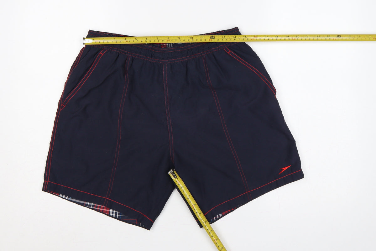 Speedo Men’s Blue L Swim Shorts Elastic Waist Pockets