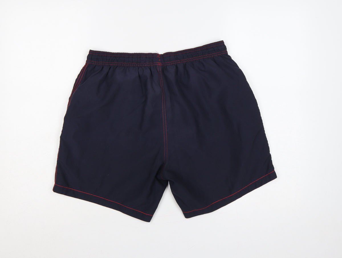 Speedo Men’s Blue L Swim Shorts Elastic Waist Pockets