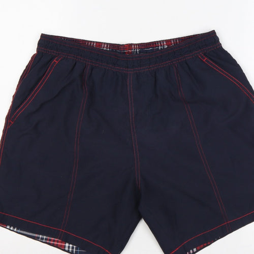 Speedo Men’s Blue L Swim Shorts Elastic Waist Pockets