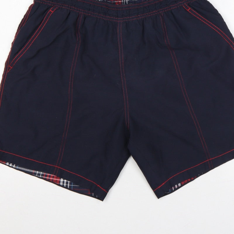 Speedo Men’s Blue L Swim Shorts Elastic Waist Pockets