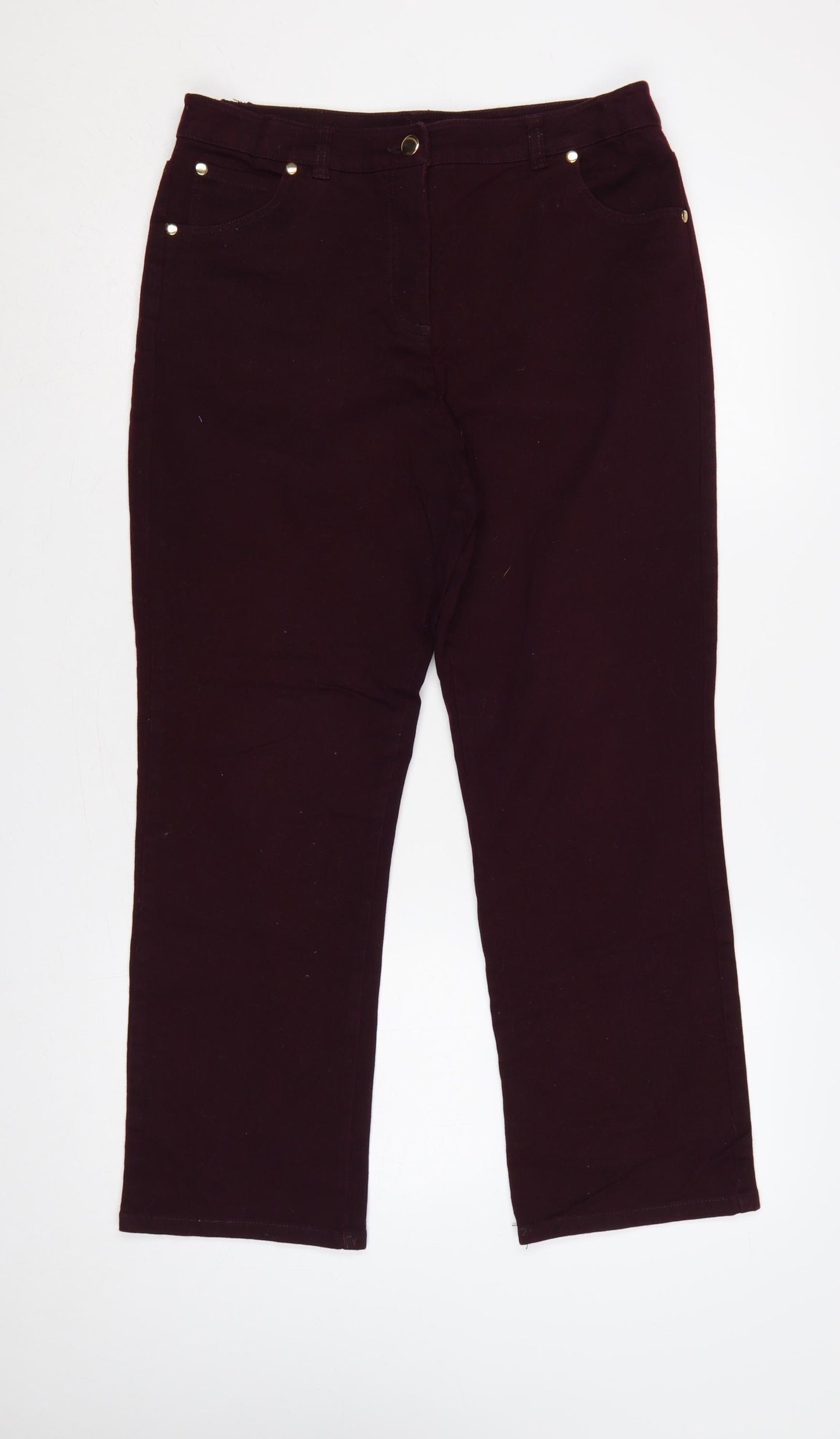 Isle Women’s Purple Size 12 Bootcut Stretch Jeans Embroidered