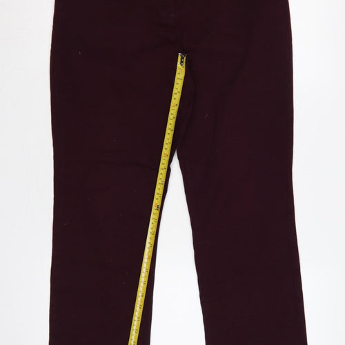 Isle Women’s Purple Size 12 Bootcut Stretch Jeans Embroidered