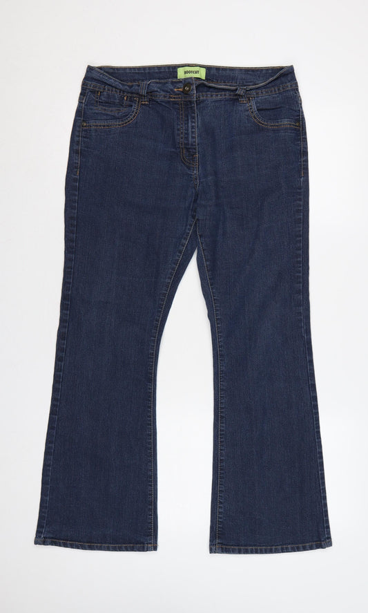 George Women’s Blue UK 14 Short Bootcut Stretch Denim Jeans
