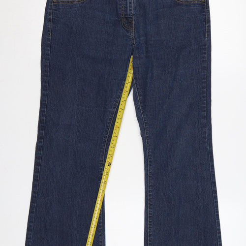 George Women’s Blue UK 14 Short Bootcut Stretch Denim Jeans