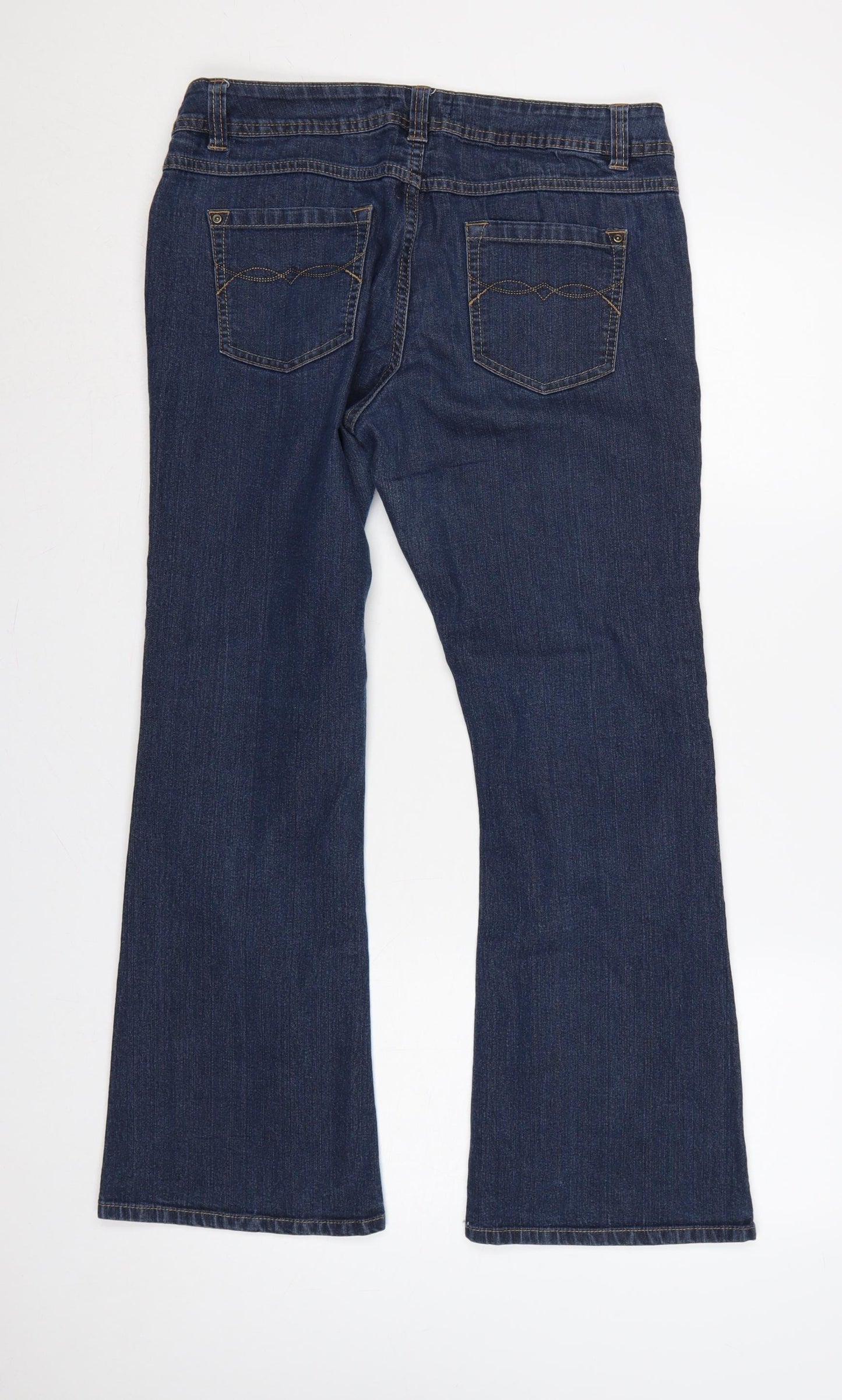 George Women’s Blue UK 14 Short Bootcut Stretch Denim Jeans