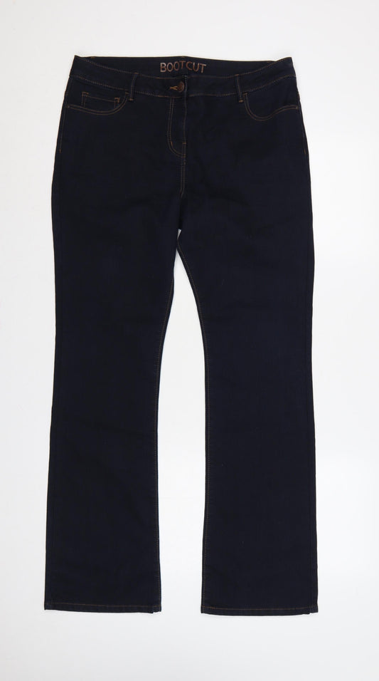 George Women’s Dark Blue UK 14 Regular Bootcut Stretch Jeans