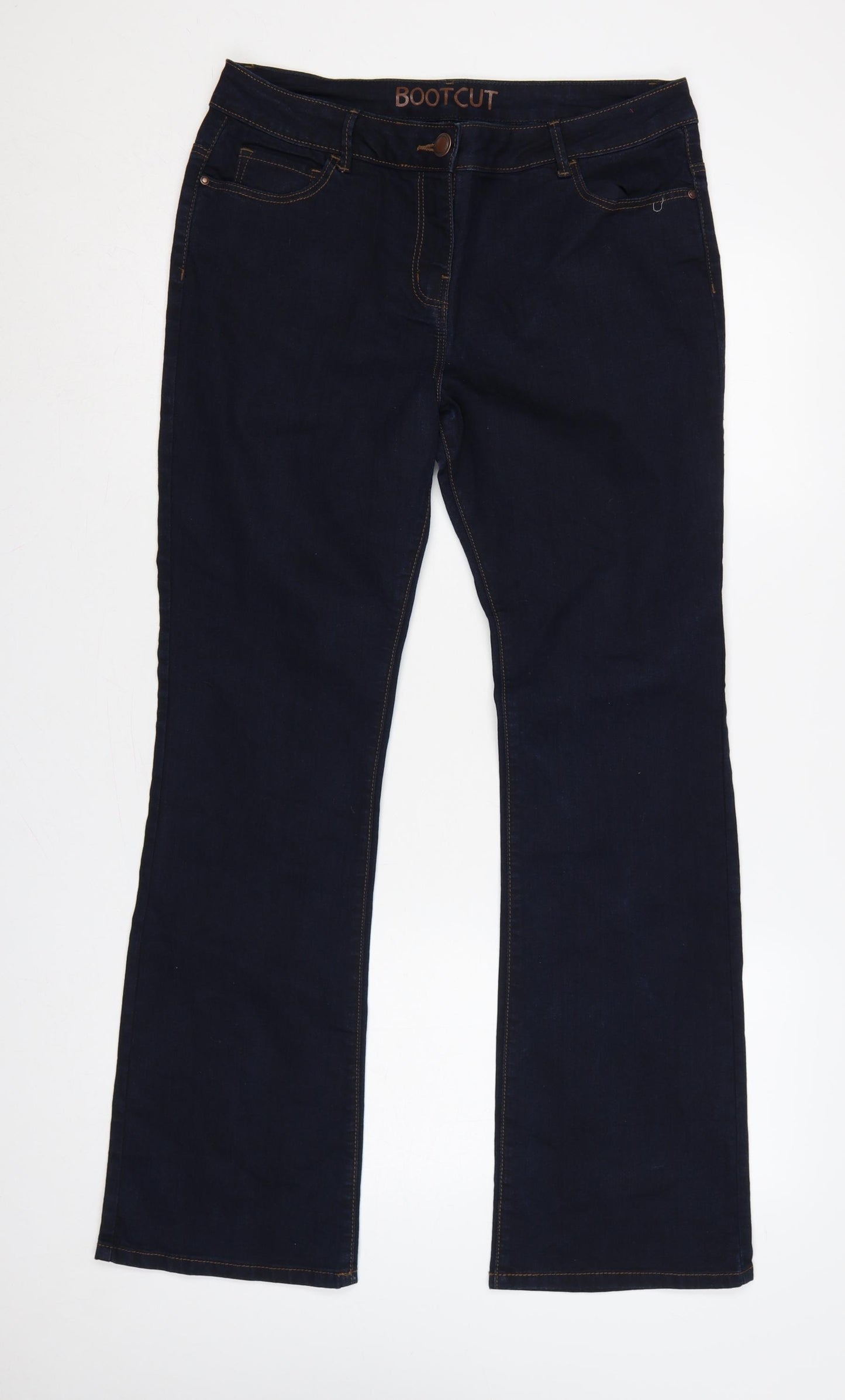 George Women’s Blue UK 14 Bootcut Stretch Dark Wash Jeans