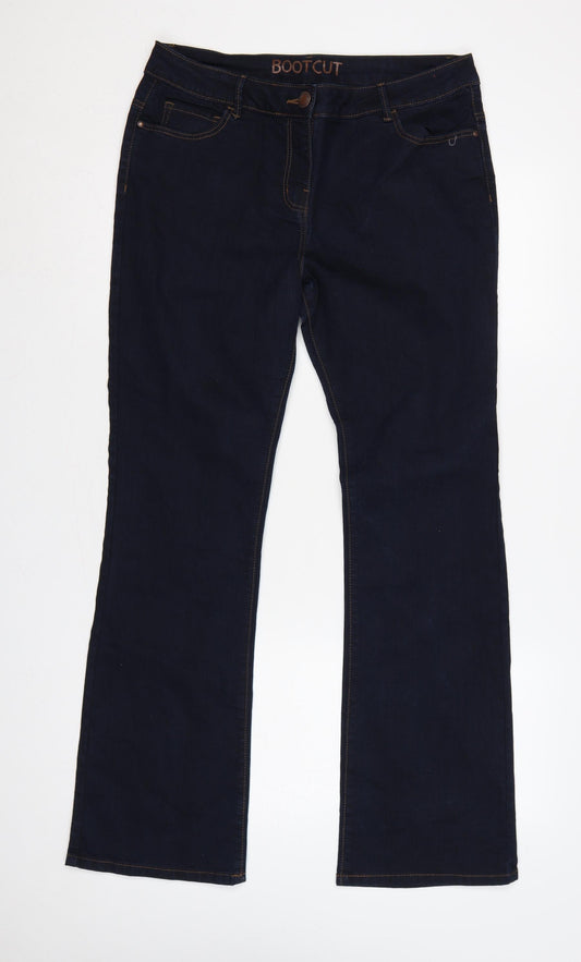 George Women’s Blue UK 14 Bootcut Stretch Dark Wash Jeans
