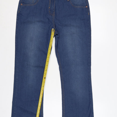 George Women’s Blue Bootcut Stretch Jeans UK 12 Short Length