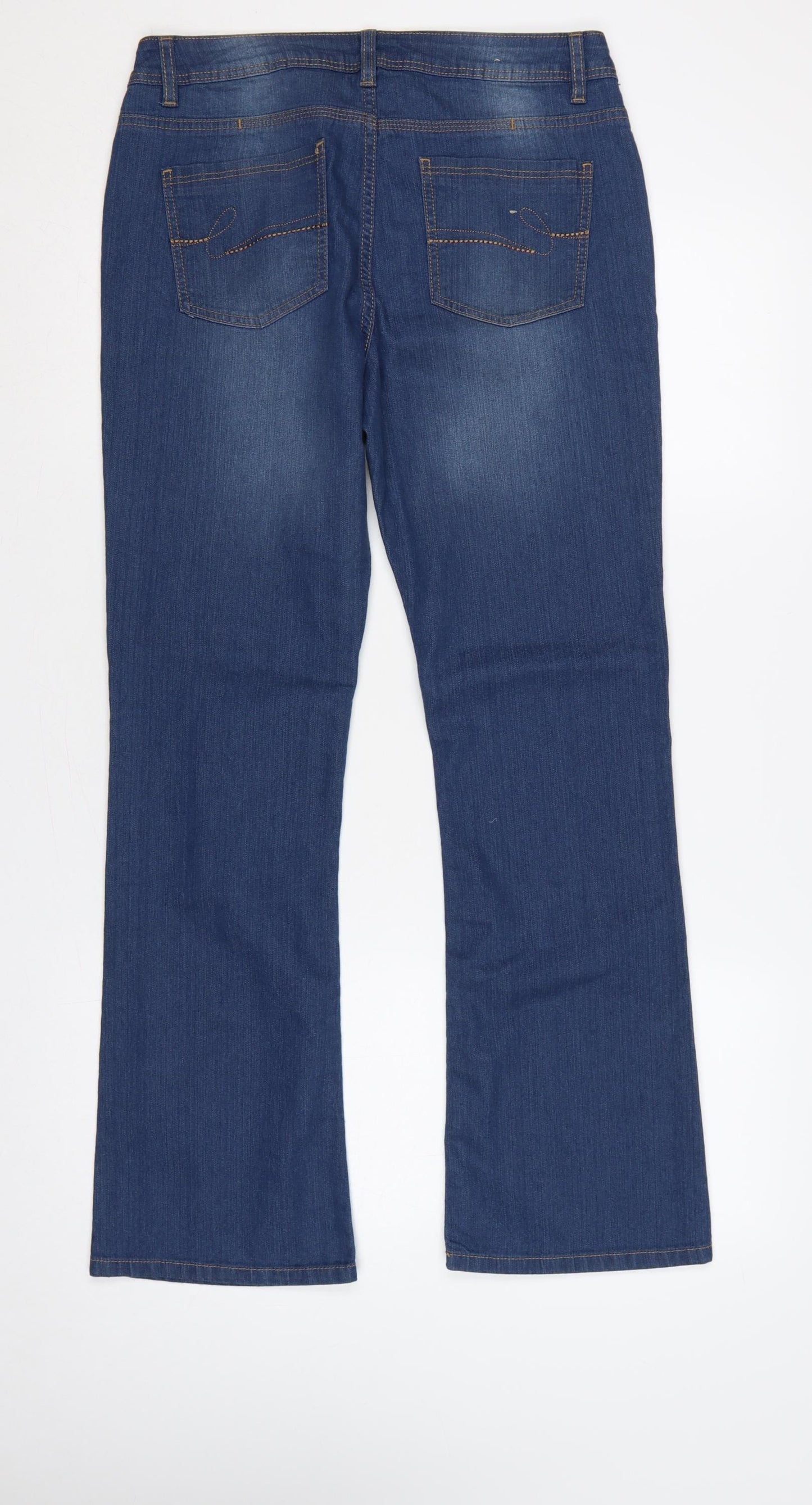 George Women’s Blue Bootcut Stretch Jeans UK 12 Short Length