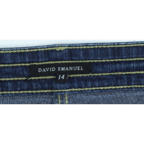 David Emanuel Women’s Blue Size 14 Dark Wash Bootcut Jeans