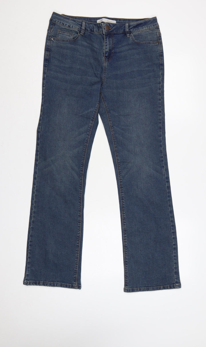 George Women’s Blue UK 12 Bootcut Mid Rise Stretch Jeans