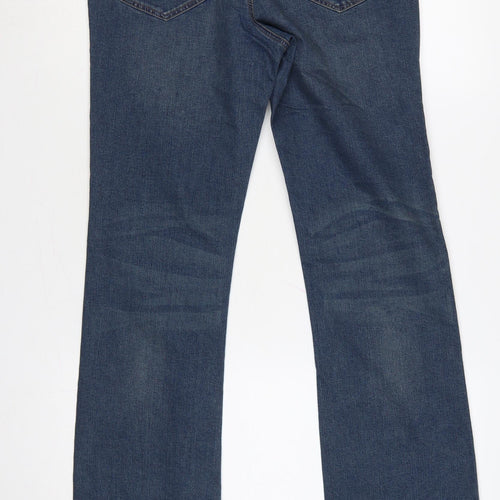 George Women’s Blue UK 12 Bootcut Mid Rise Stretch Jeans