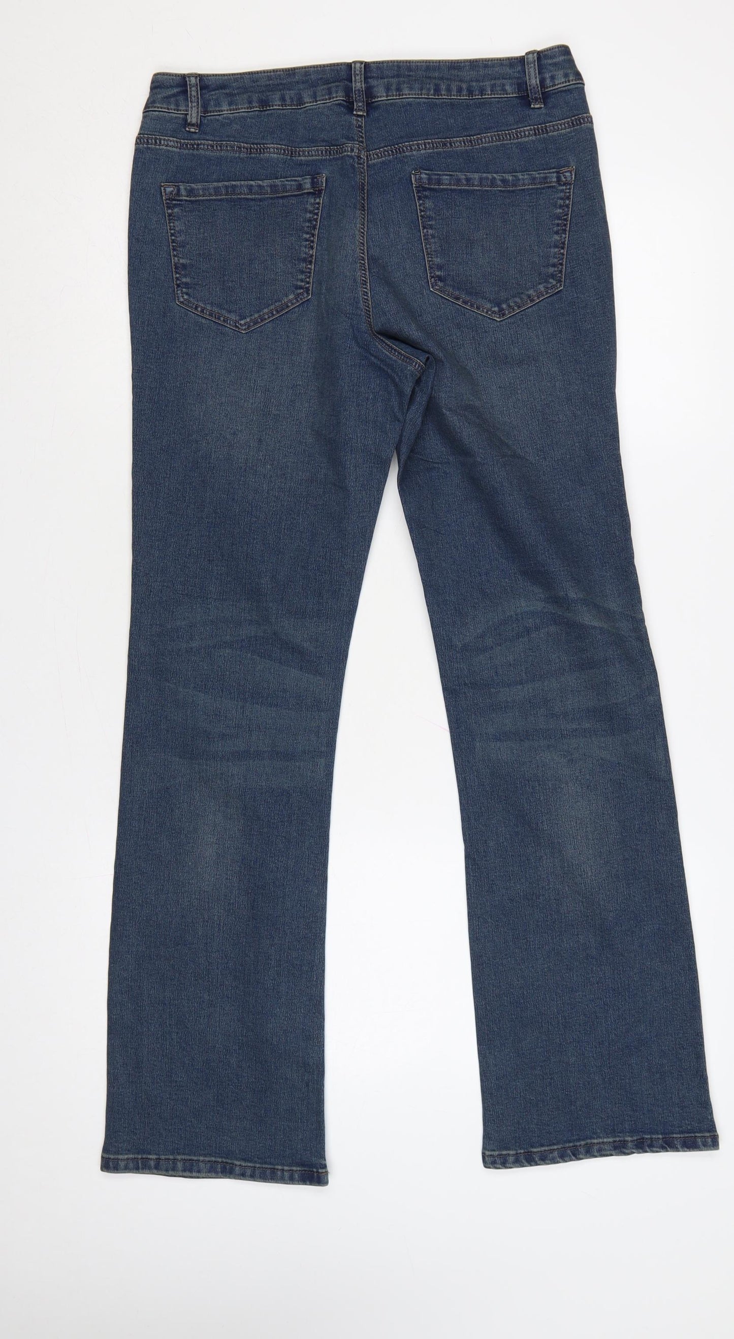 George Women’s Blue UK 12 Bootcut Mid Rise Stretch Jeans