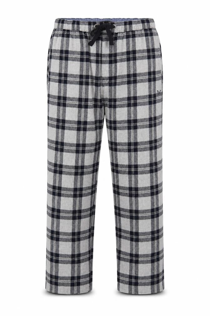 Crew Clothing Company Men Grey L Checked Cotton Pyjama Lounge Pants