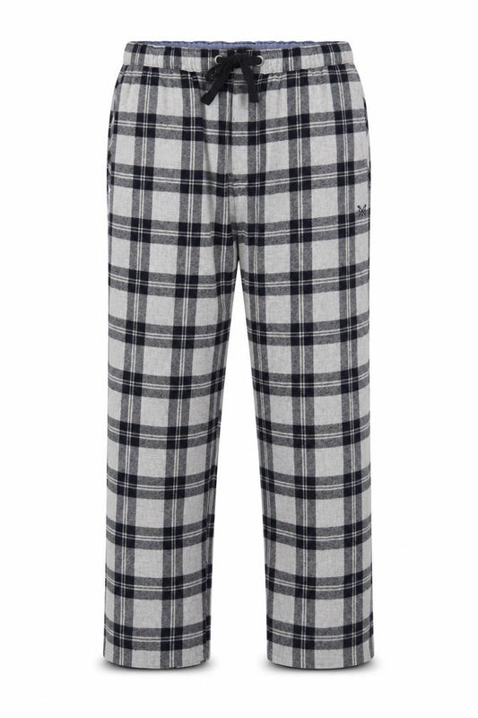 Crew Clothing Company Men Grey L Checked Cotton Pyjama Lounge Pants