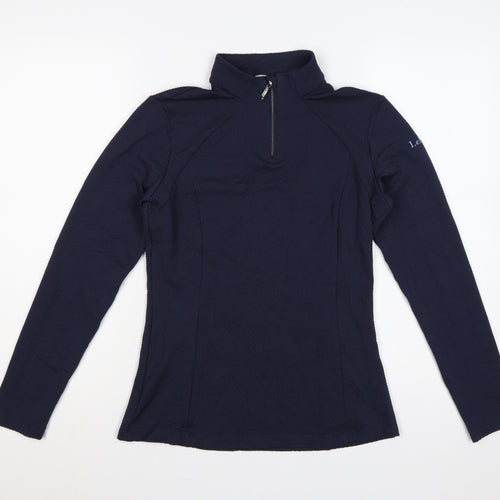 LeMieux Women’s Blue UK 8 Slim 1/2 Zip Long Sleeve Sports Top