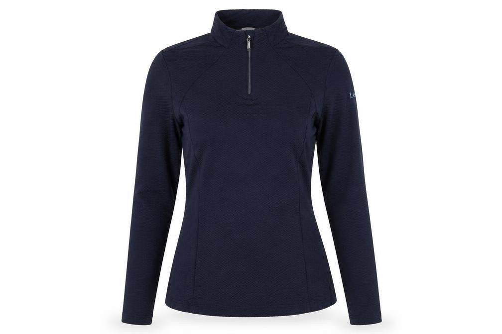 LeMieux Women’s Blue UK 8 Slim 1/2 Zip Long Sleeve Sports Top