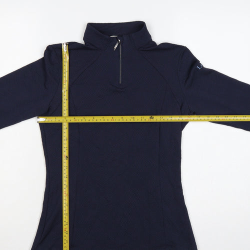 LeMieux Women’s Blue UK 8 Slim 1/2 Zip Long Sleeve Sports Top