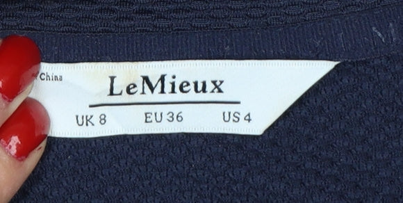 LeMieux Women’s Blue UK 8 Slim 1/2 Zip Long Sleeve Sports Top