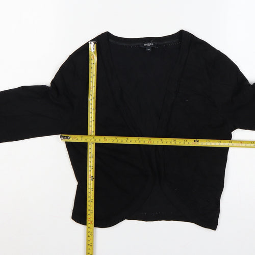 Hobbs Women’s Black Size 10 Open V-Neck Long Sleeve Jersey Cardigan