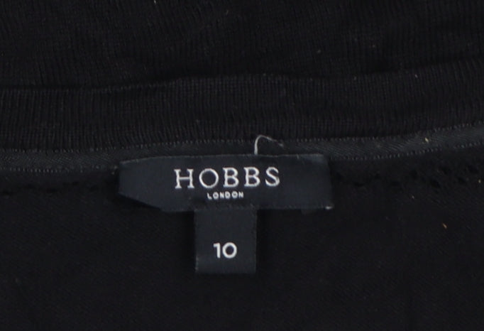Hobbs Women’s Black Size 10 Open V-Neck Long Sleeve Jersey Cardigan