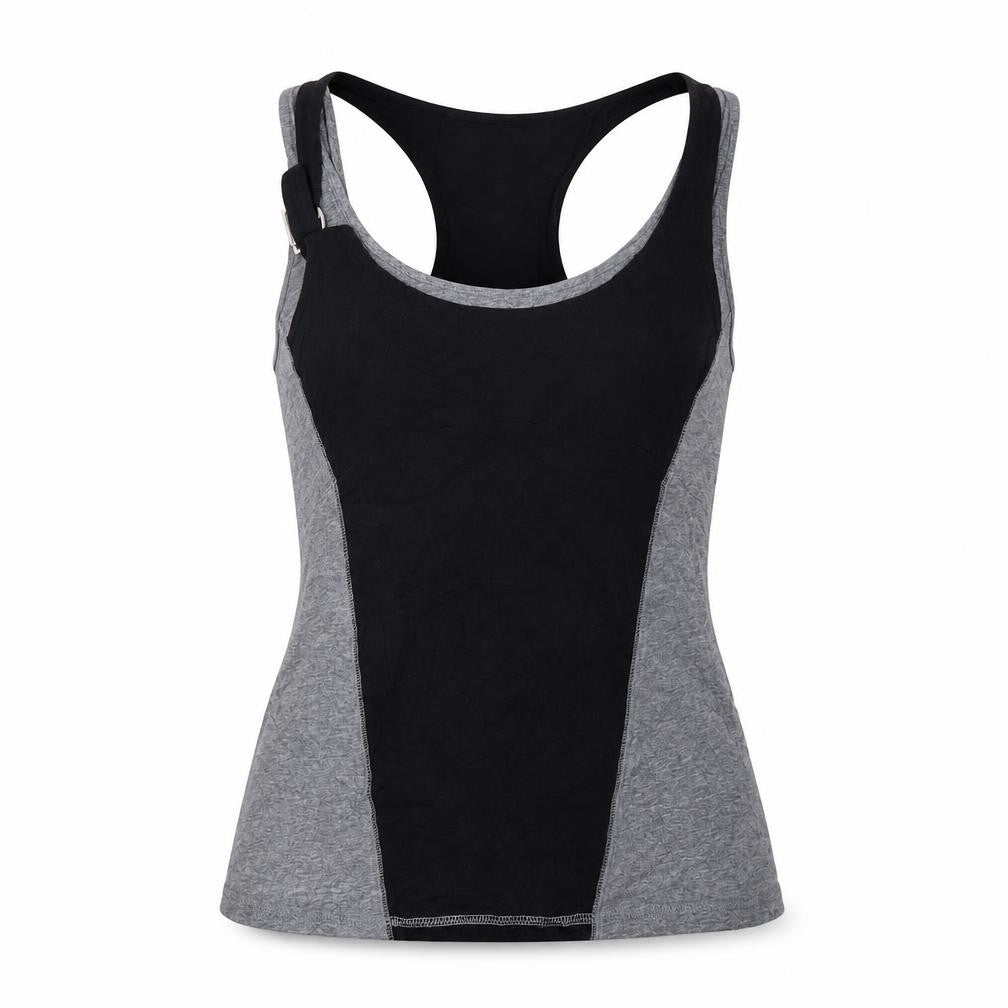 Karen Millen Women Grey Black Colourblock Racerback Camisole Tank Top 10