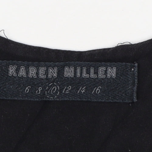 Karen Millen Women Grey Black Colourblock Racerback Camisole Tank Top 10