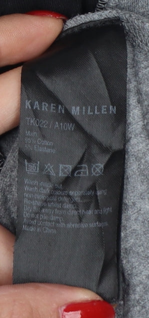 Karen Millen Women Grey Black Colourblock Racerback Camisole Tank Top 10