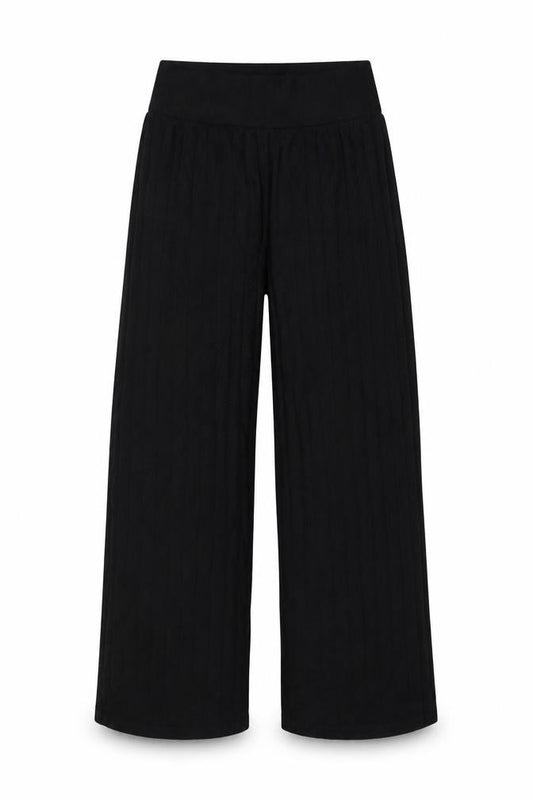 Marks and Spencer Women’s Black S Wide-Leg Elastic Waist Trousers