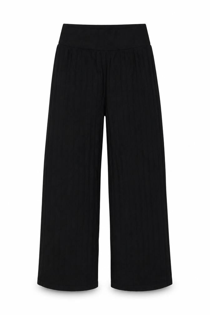 Marks and Spencer Women’s Black S Wide-Leg Elastic Waist Trousers
