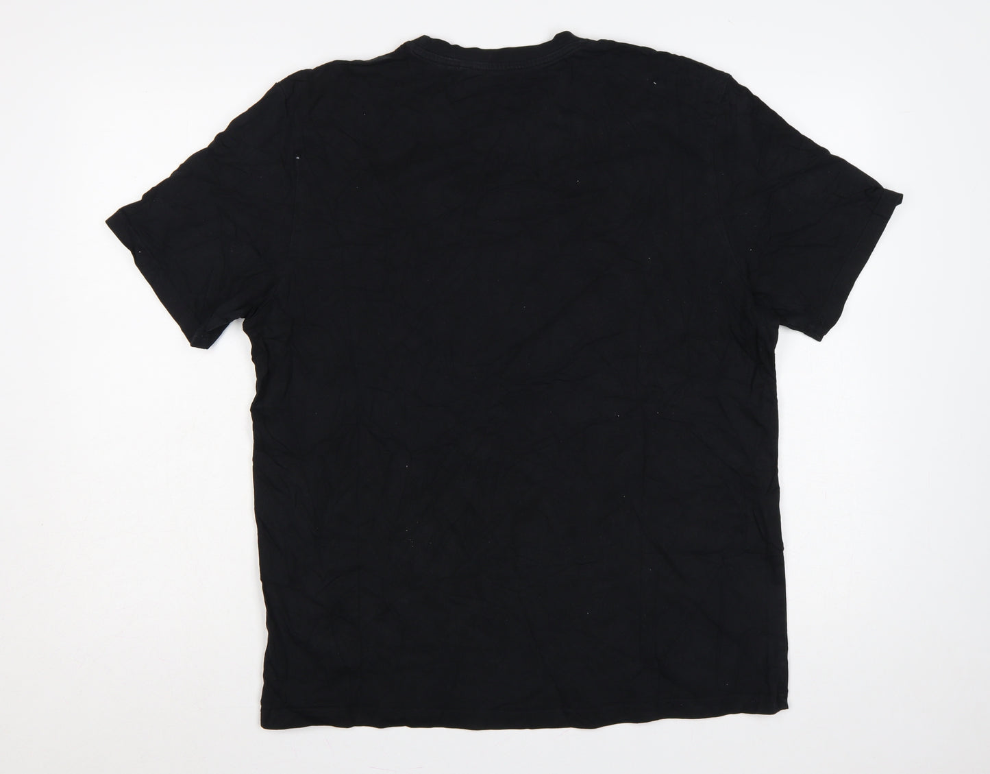 Next Men’s Black L Regular Fit Colour Block Graphic Print T-Shirt
