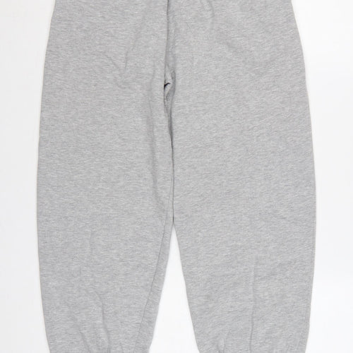 H&M Women Grey Size S Fleece Jogger Sweatpants Elastic Waist Pockets