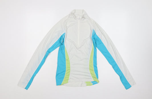 Trespass Women’s White XS Colourblock 1/4 Zip Activewear Pullover Top