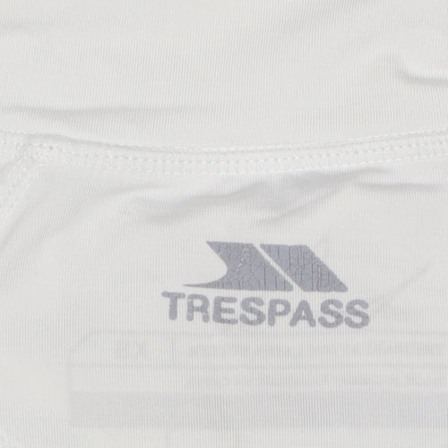Trespass Women’s White XS Colourblock 1/4 Zip Activewear Pullover Top